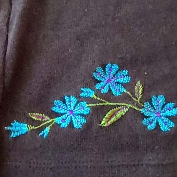 BHS floral embroided black t shirt size s - Picture 2 of 5